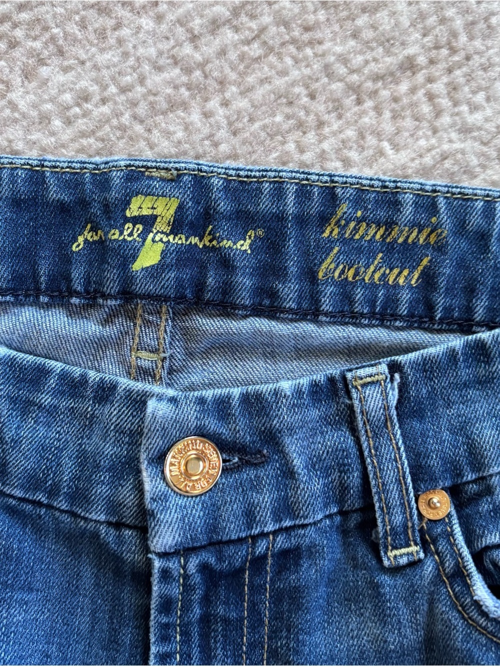 7 For All Mankind Kimmie Women's Dark Blue Capri Cropped Jeans - Picture 6 of 9